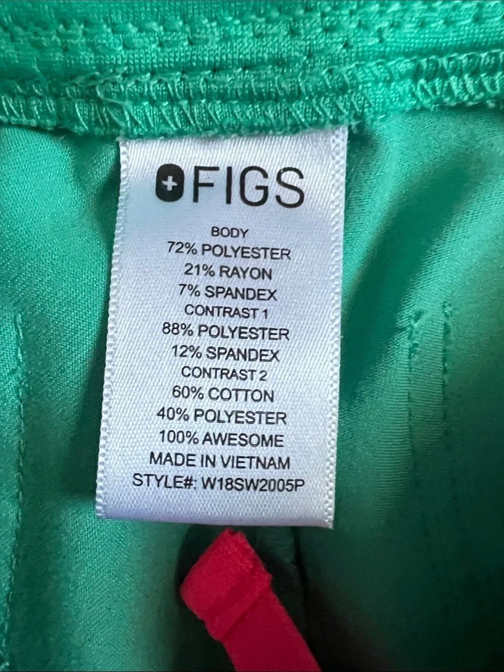 Like New! FIGS Zamora Jogger Scrub Pants PO#1426 Surgical Green in XS/P - Picture 12 of 16
